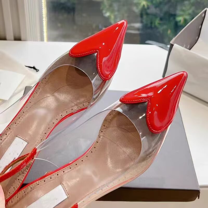 Clear Strap Heel - 26 Spring/Summer Pointed Love Transparent Splicing