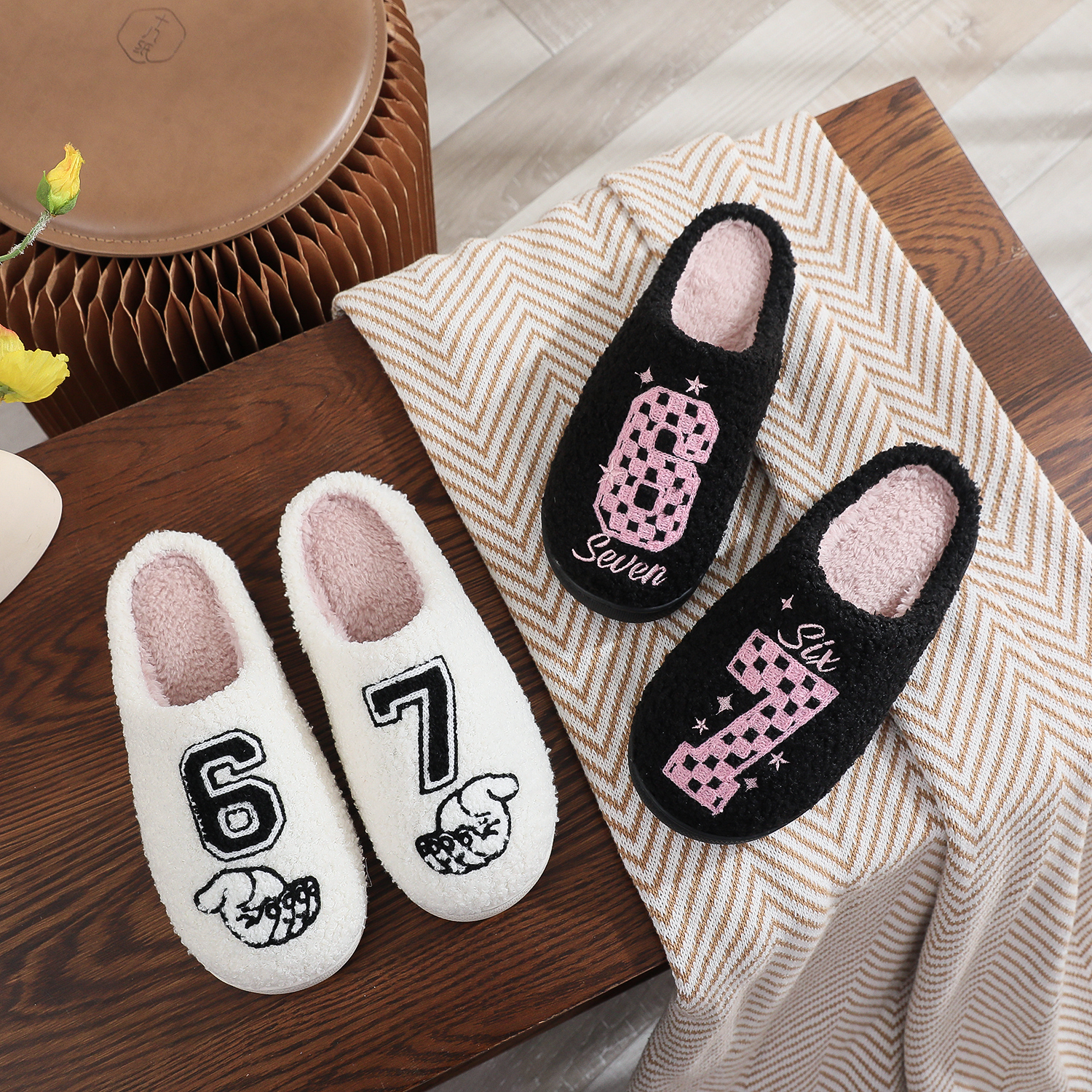 Women'S Shoes Trendy - Trendy Checkerboard Pattern Number 67 Plush