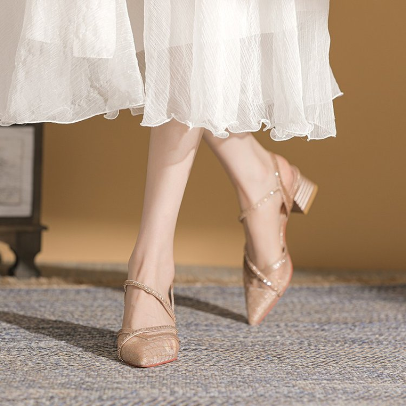 French Style Rhinestone Mesh P - Women Shoes Formal 리뷰 및 가격