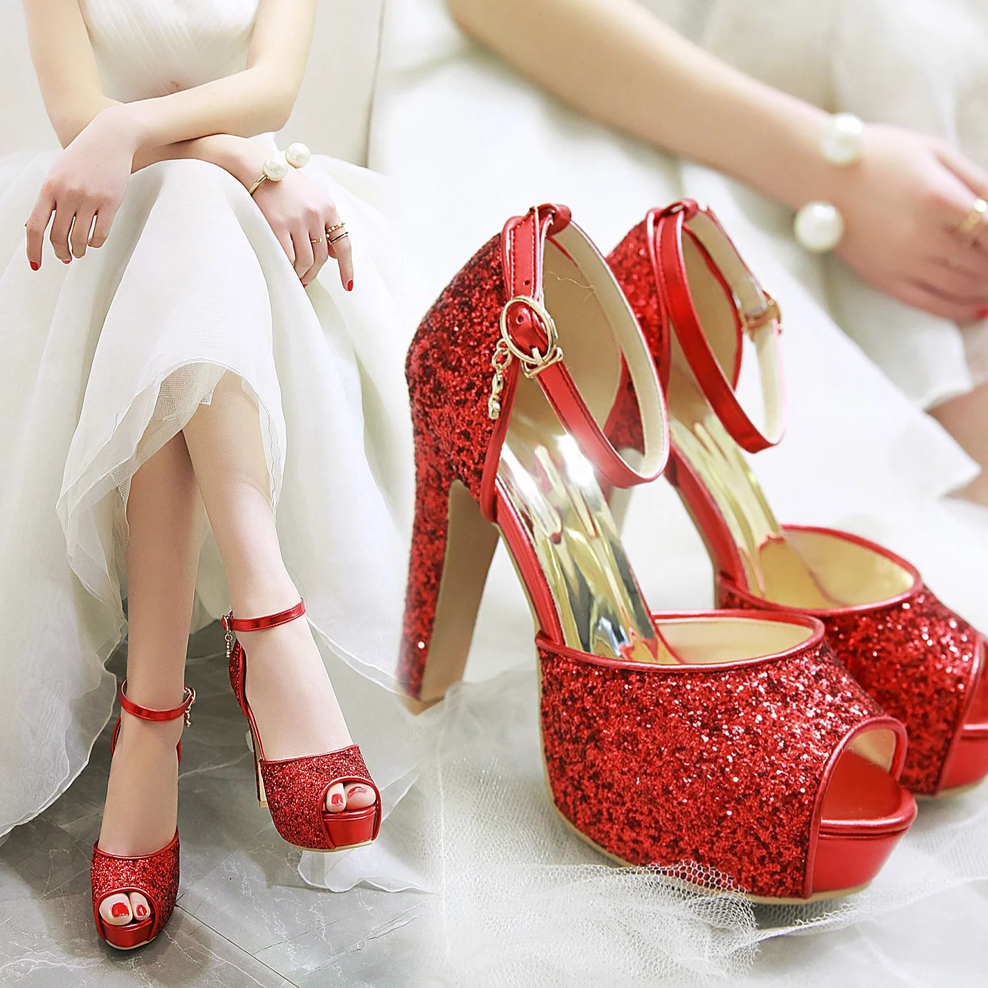 Silver Summer Women High Heel  - Women Shoes Formal 리뷰 및 가격