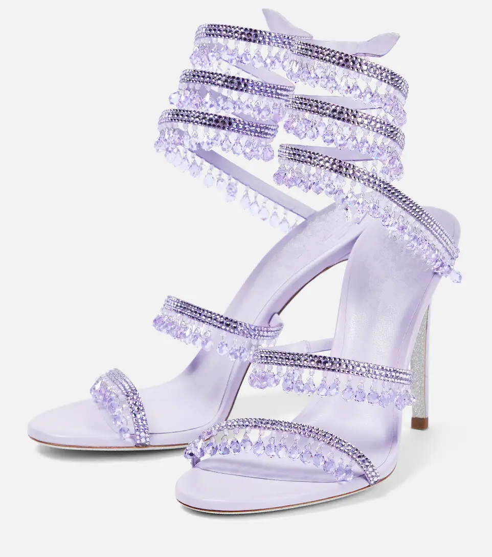 Sexy Green Crystal Fringe Stil - Ankle Strap Heels 리뷰 및 가격