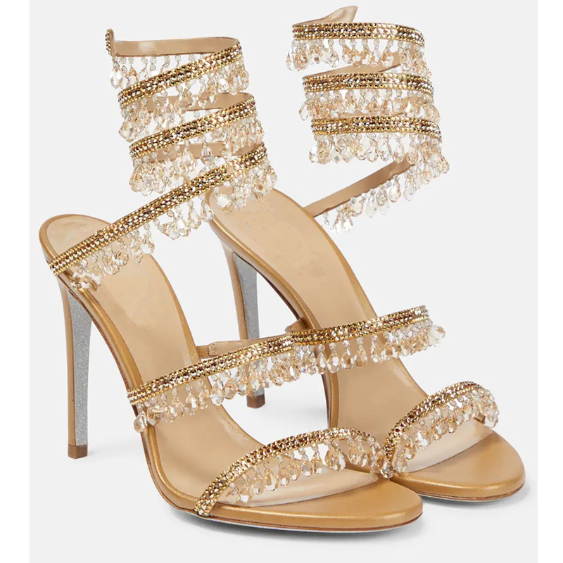 Sexy Green Crystal Fringe Stil - Ankle Strap Heels 리뷰 및 가격