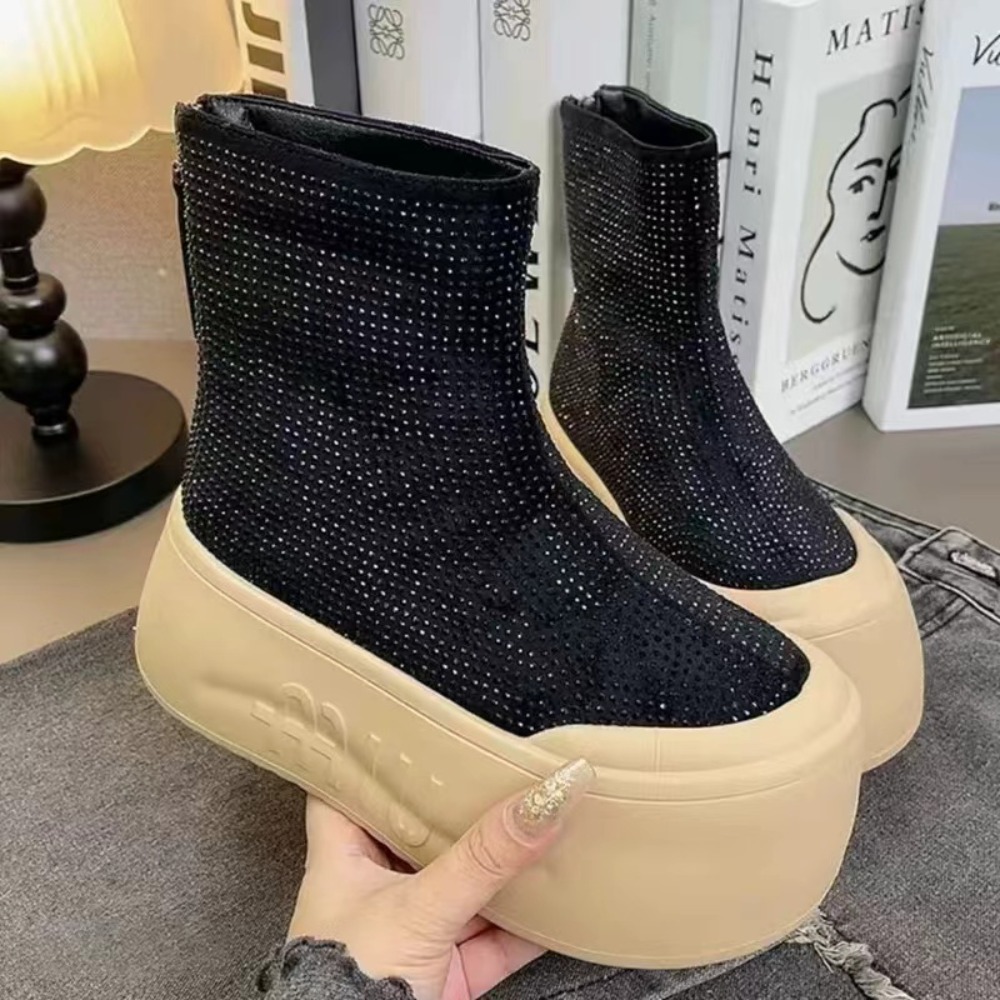 Luxury Rhinestone Woman Bootie - Sock Boot Women 리뷰 및 가격