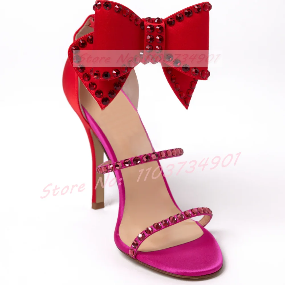 Butterfly-knot Crystals Clear  - Women'S Shoes Trendy 리뷰 및 가격