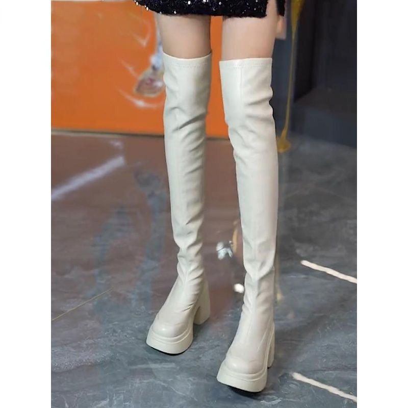 Round toe thick soled high-hee - Sock Boot Women 리뷰 및 가격