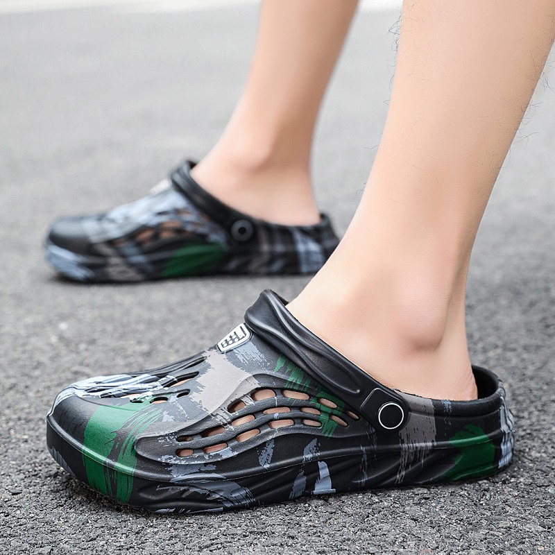 Men's Summer Camouflage Graffi - Croc Style Clog 리뷰 및 가격