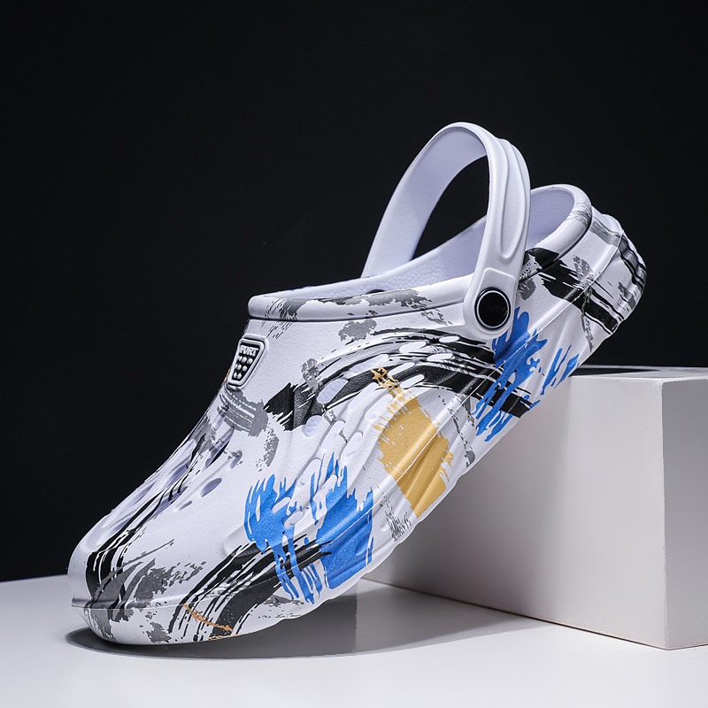 Men's Summer Camouflage Graffi - Croc Style Clog 리뷰 및 가격