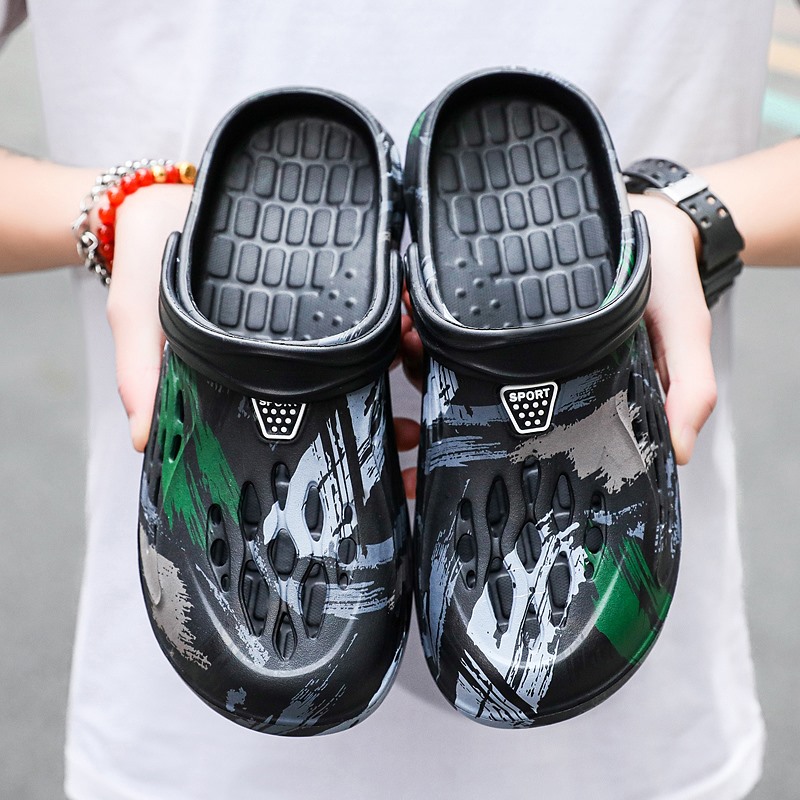 Men's Summer Camouflage Graffi - Croc Style Clog 리뷰 및 가격