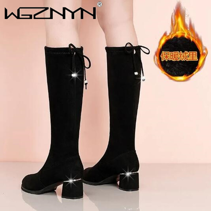 Women Autumn Winter Black Knee - Knee High Boots Women 리뷰 및 가격