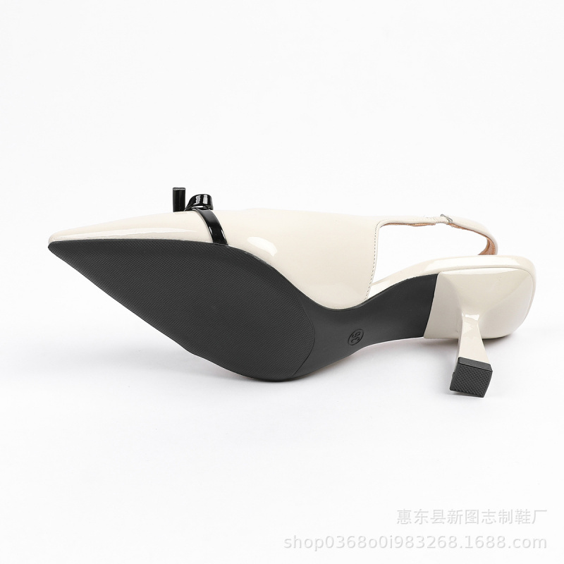 Women's Black Bow Contrast Col - Ankle Strap Heels 리뷰 및 가격