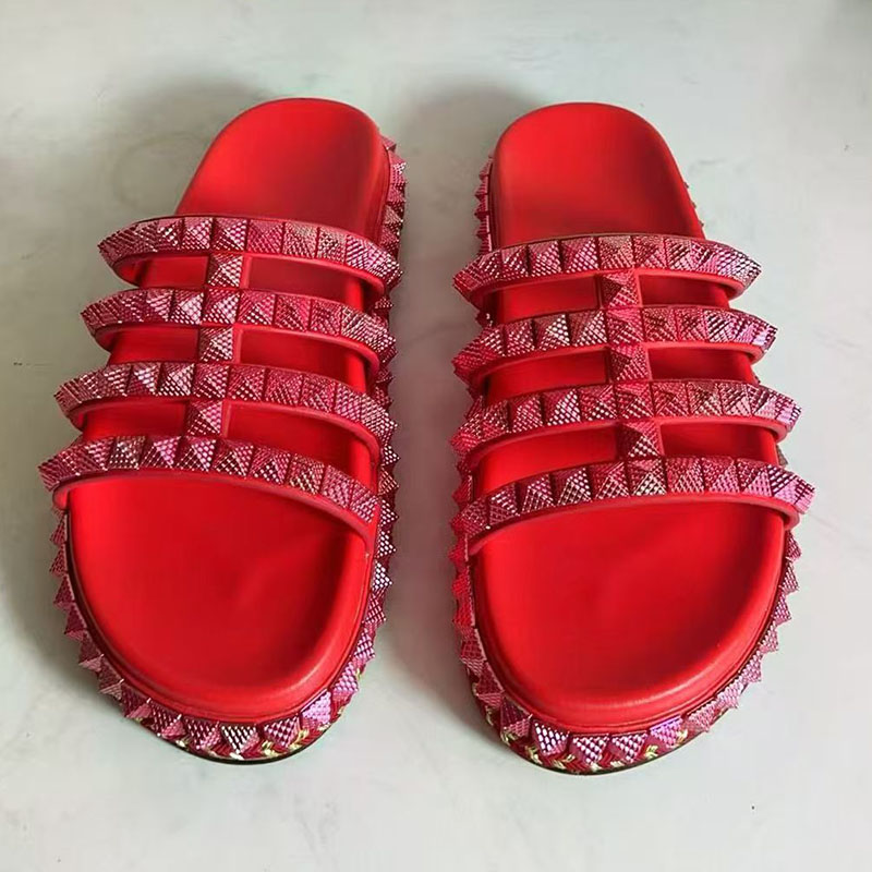 Red Rivet Studded Gladiator Sa - Women'S Shoes Red Bottoms 리뷰 및 가격