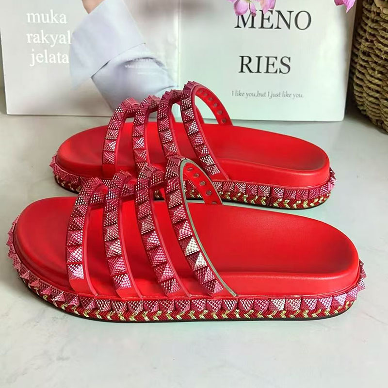 Red Rivet Studded Gladiator Sa - Women'S Shoes Red Bottoms 리뷰 및 가격