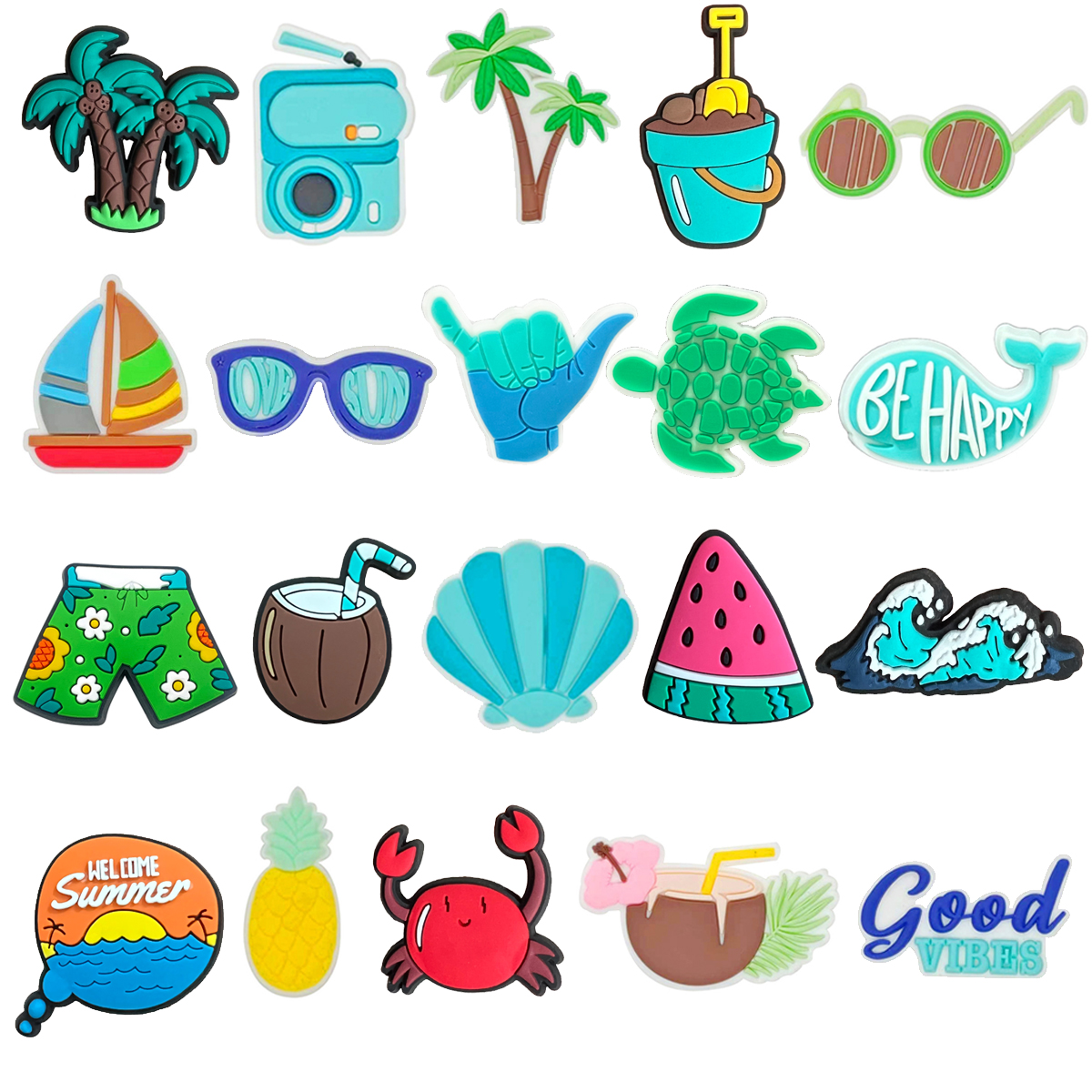 Summer Beach Coco Shoe Charms  - Croc Style Clog 리뷰 및 가격