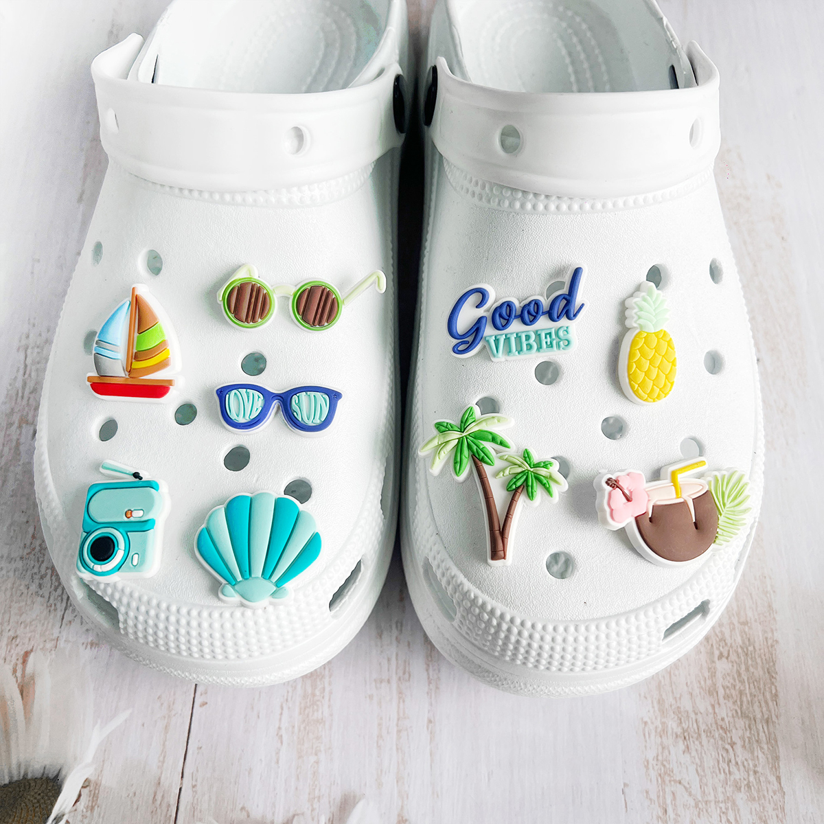 Summer Beach Coco Shoe Charms  - Croc Style Clog 리뷰 및 가격