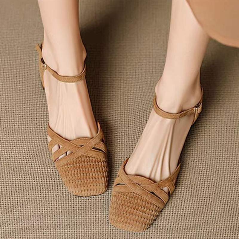 Retro Weave High Heel Sandals  - Ankle Strap Heels 리뷰 및 가격