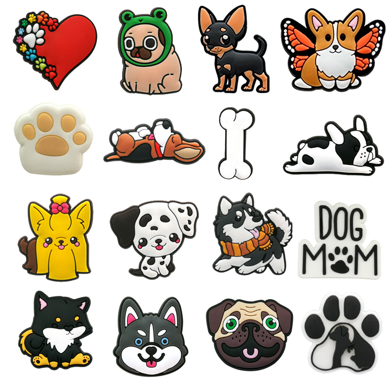 Cute Dog Shoe Charms for Crocs - Croc Style Clog 리뷰 및 가격