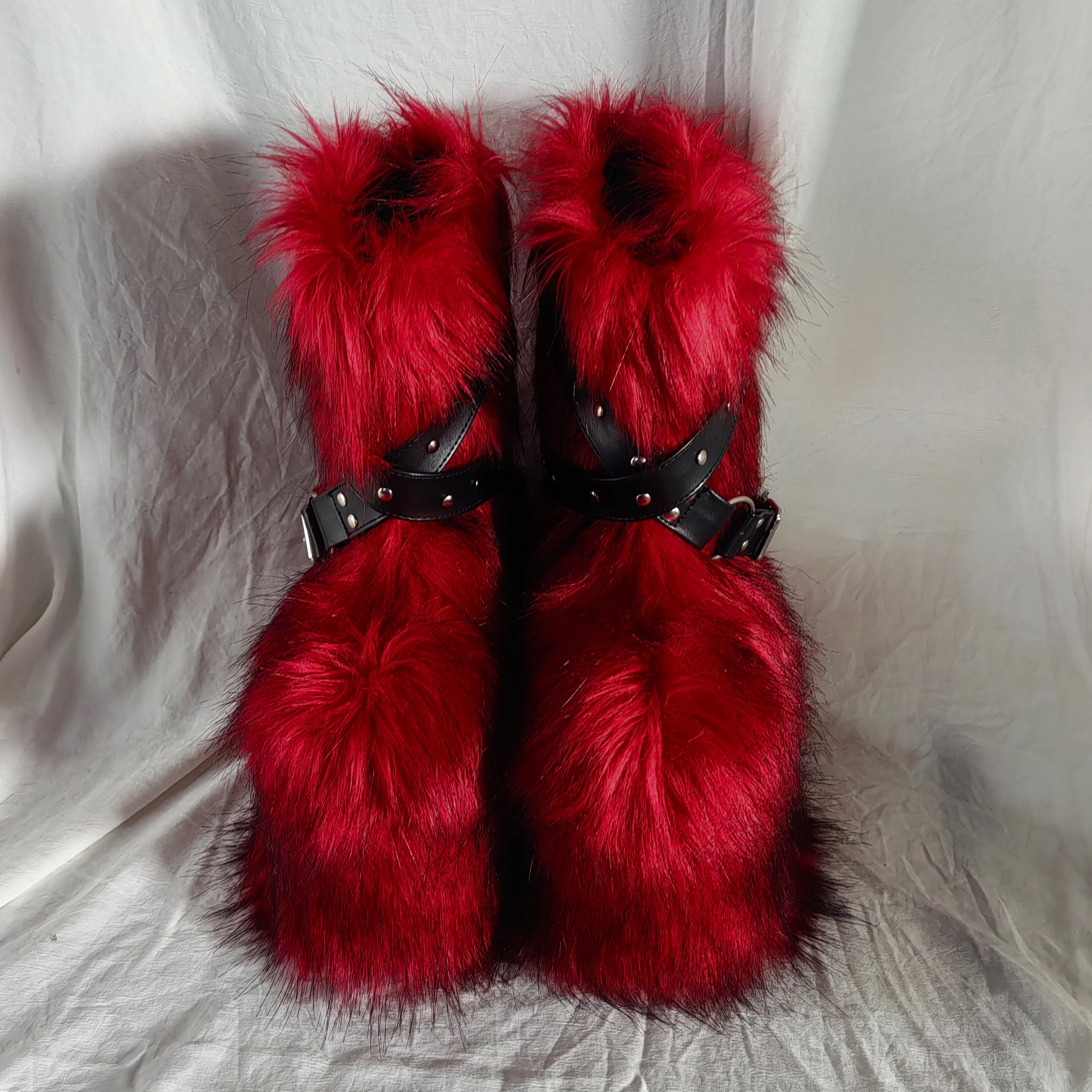 Red Fur Thick-Soled Cross-Buck - Women'S Shoes Red Bottoms 리뷰 및 가격