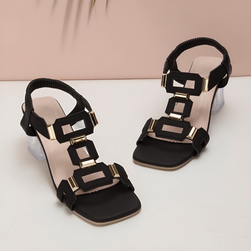 Fashion Plus Size Simple Elega - Clear Strap Heel 리뷰 및 가격