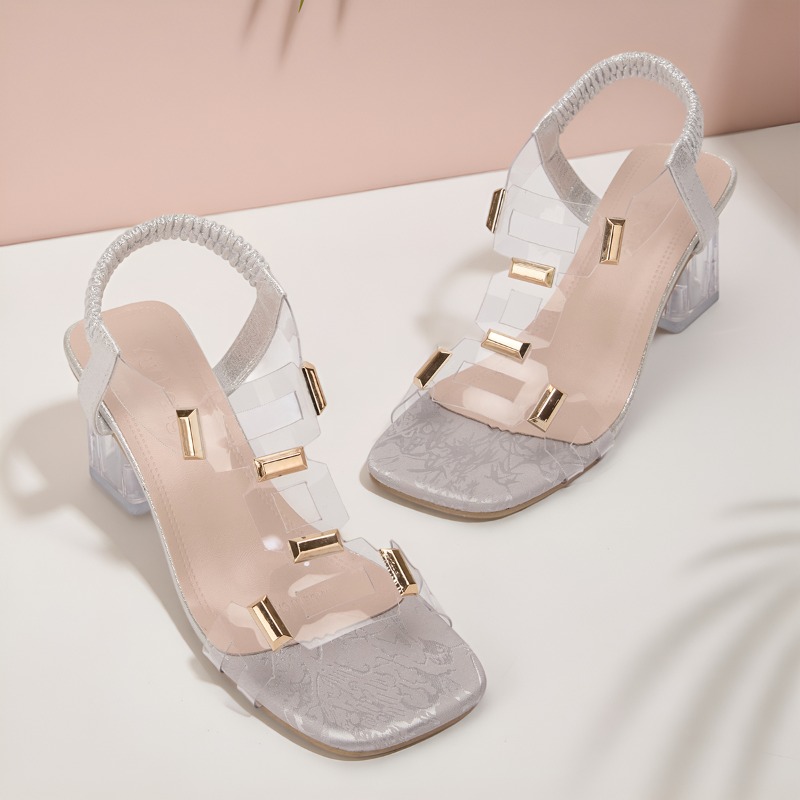 Fashion Plus Size Simple Elega - Clear Strap Heel 리뷰 및 가격