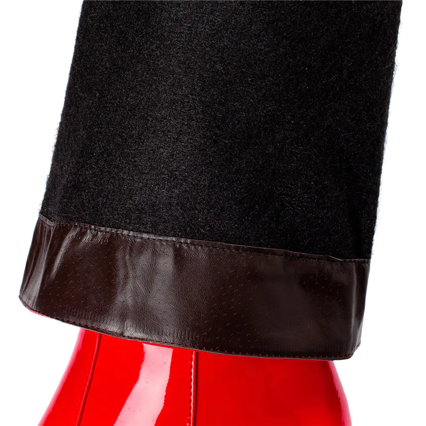 Red White Patent Leather Women - Knee High Boots Women 리뷰 및 가격