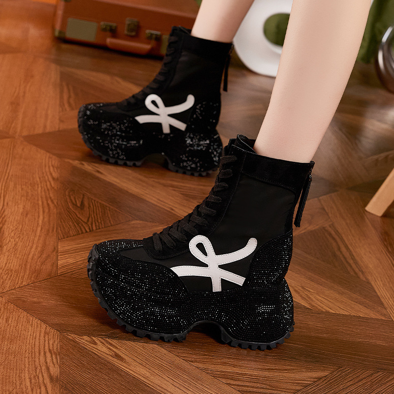 Women's Thick Sole High-top Fa - Women'S Shoes Trendy 리뷰 및 가격