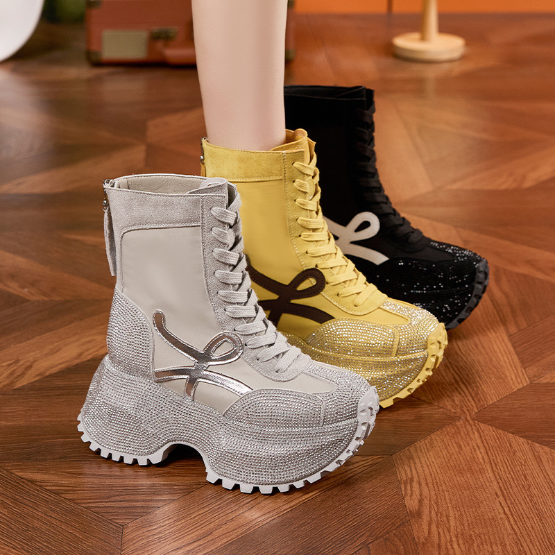 Women's Thick Sole High-top Fa - Women'S Shoes Trendy 리뷰 및 가격
