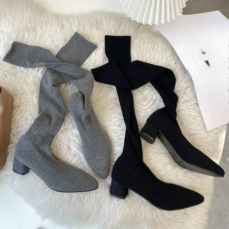 High Knee Sock Shoes 2025 New  - Sock Boot Women 리뷰 및 가격