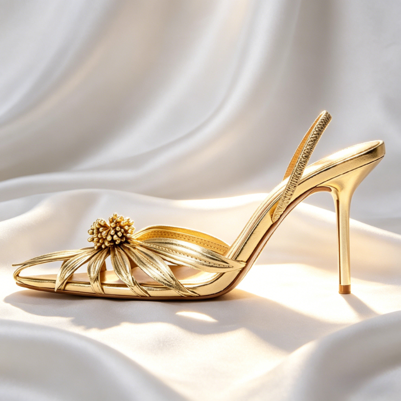 Luxury Gold Floral Detail Slin - Women Shoes Formal 리뷰 및 가격