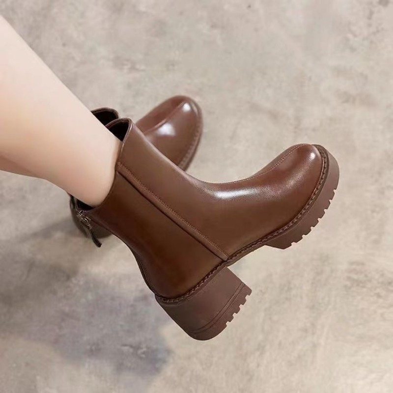 Leather Round Toe Platform Wat - Women'S Shoes Trending 2025 리뷰 및 가격