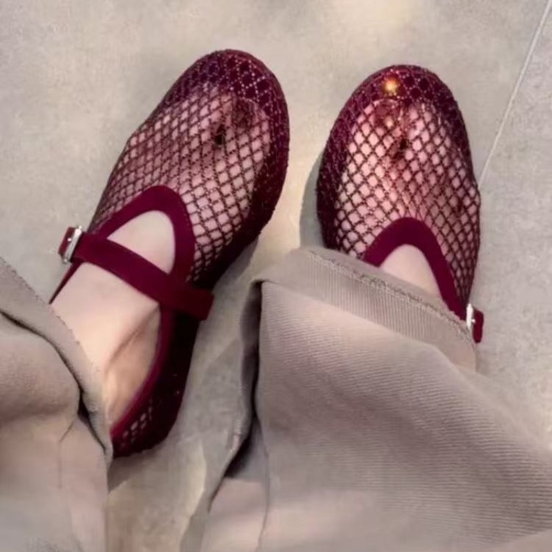 Hollow Rhinestone Baotou Sanda - Women Shoes Casual 리뷰 및 가격