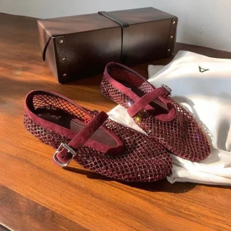 Hollow Rhinestone Baotou Sanda - Women Shoes Casual 리뷰 및 가격