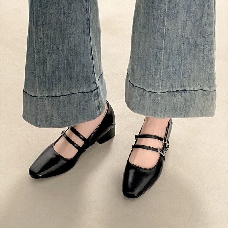 Square Toe Low Heel Women Silv - Women Shoes Casual 리뷰 및 가격