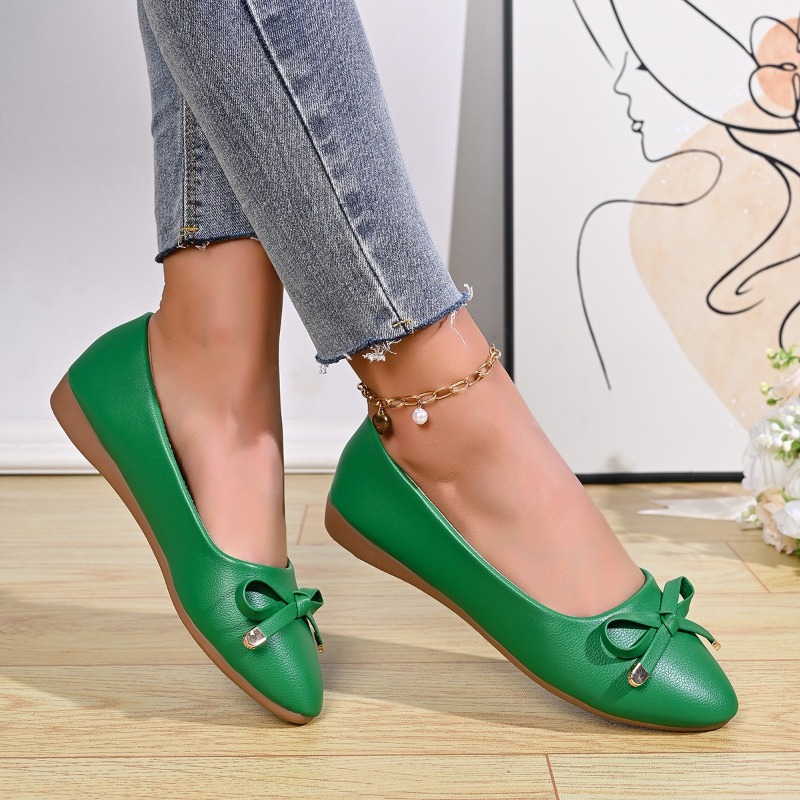 Bow Shallow Mouth Soft Sole Co - Women Shoes Casual 리뷰 및 가격