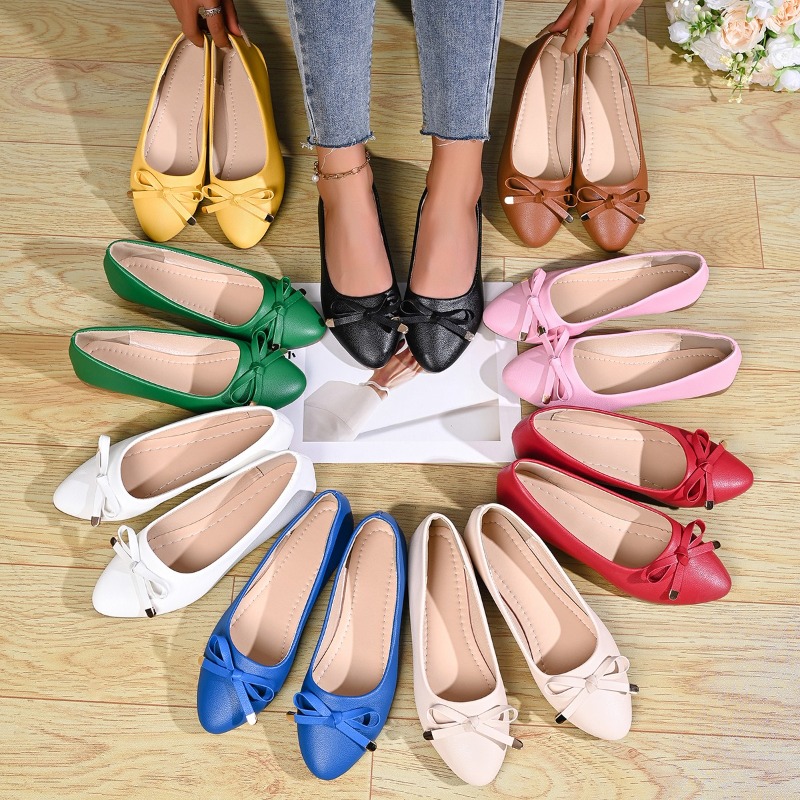 Bow Shallow Mouth Soft Sole Co - Women Shoes Casual 리뷰 및 가격