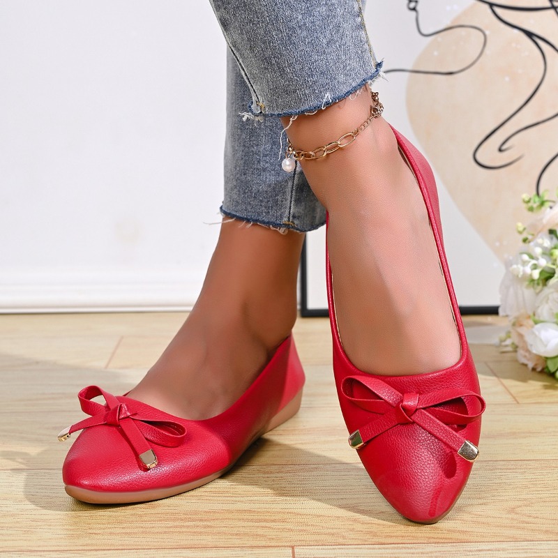 Bow Shallow Mouth Soft Sole Co - Women Shoes Casual 리뷰 및 가격