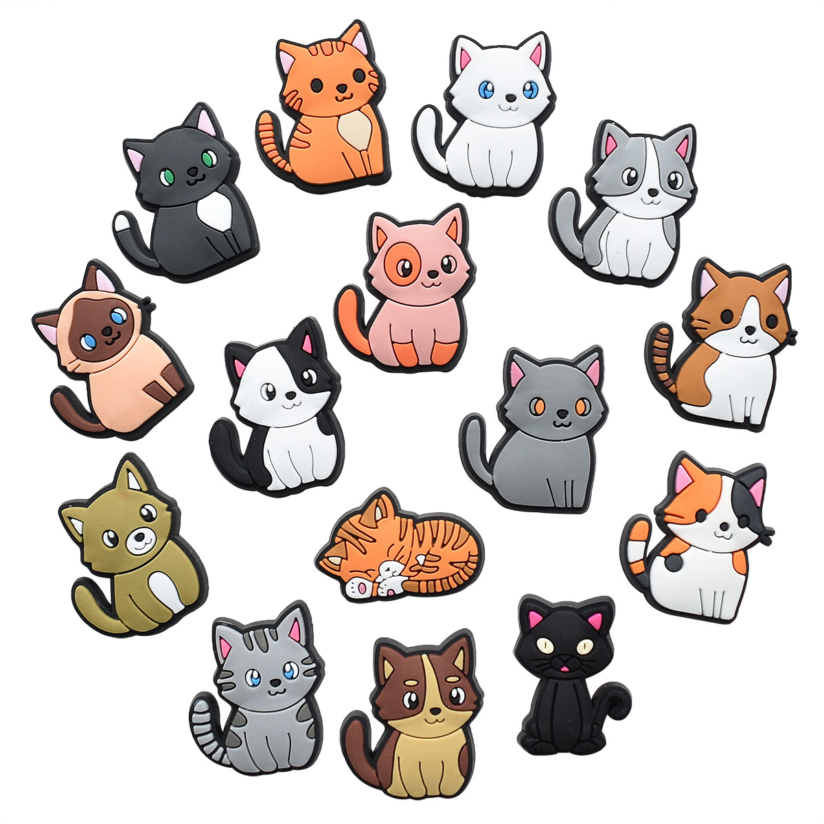 1Pcs PVC Cute Cats Shoes Charm - Croc Style Clog 리뷰 및 가격