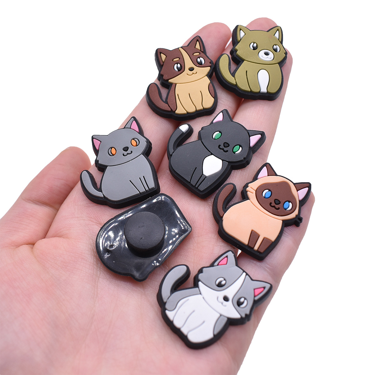 1Pcs PVC Cute Cats Shoes Charm - Croc Style Clog 리뷰 및 가격