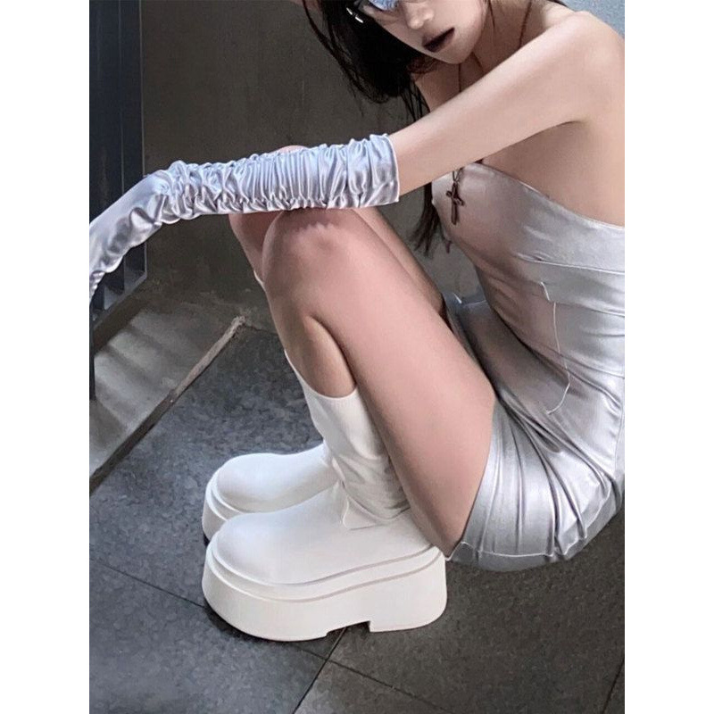 Thick soled long tube boots fo - Sock Boot Women 리뷰 및 가격