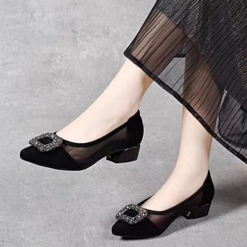 Elegant Pointed Toe Mesh Block - Women Shoes Formal 리뷰 및 가격