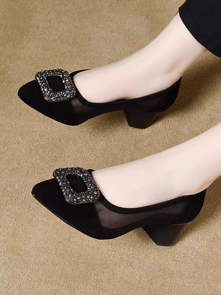 Elegant Pointed Toe Mesh Block - Women Shoes Formal 리뷰 및 가격