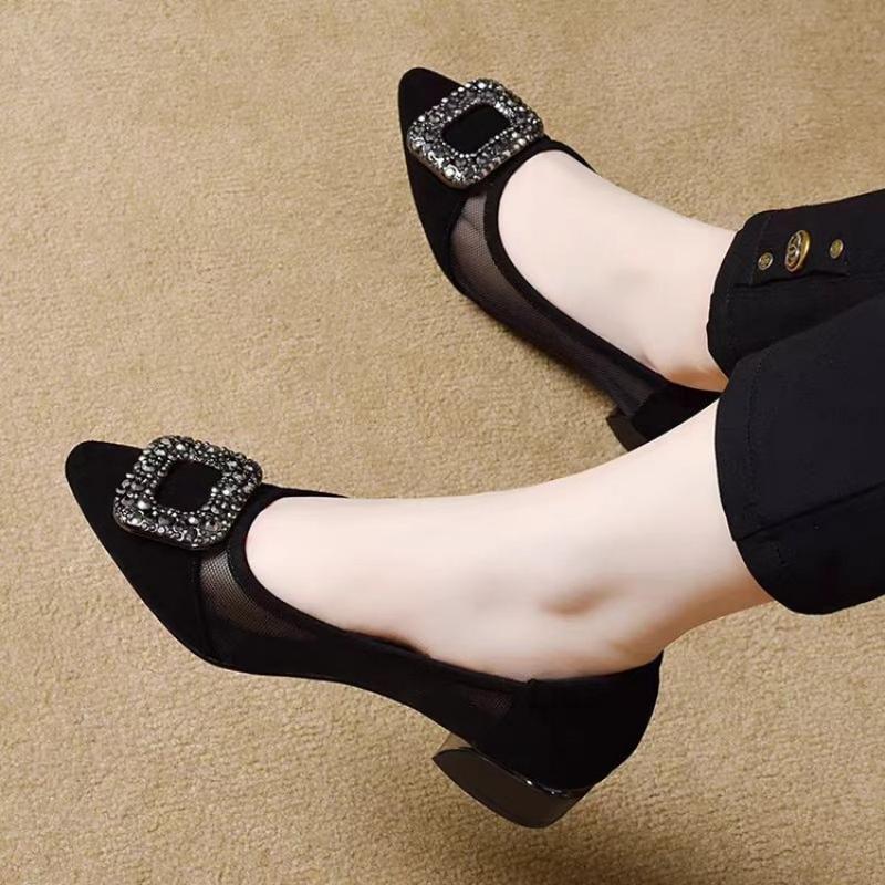 Elegant Pointed Toe Mesh Block - Women Shoes Formal 리뷰 및 가격