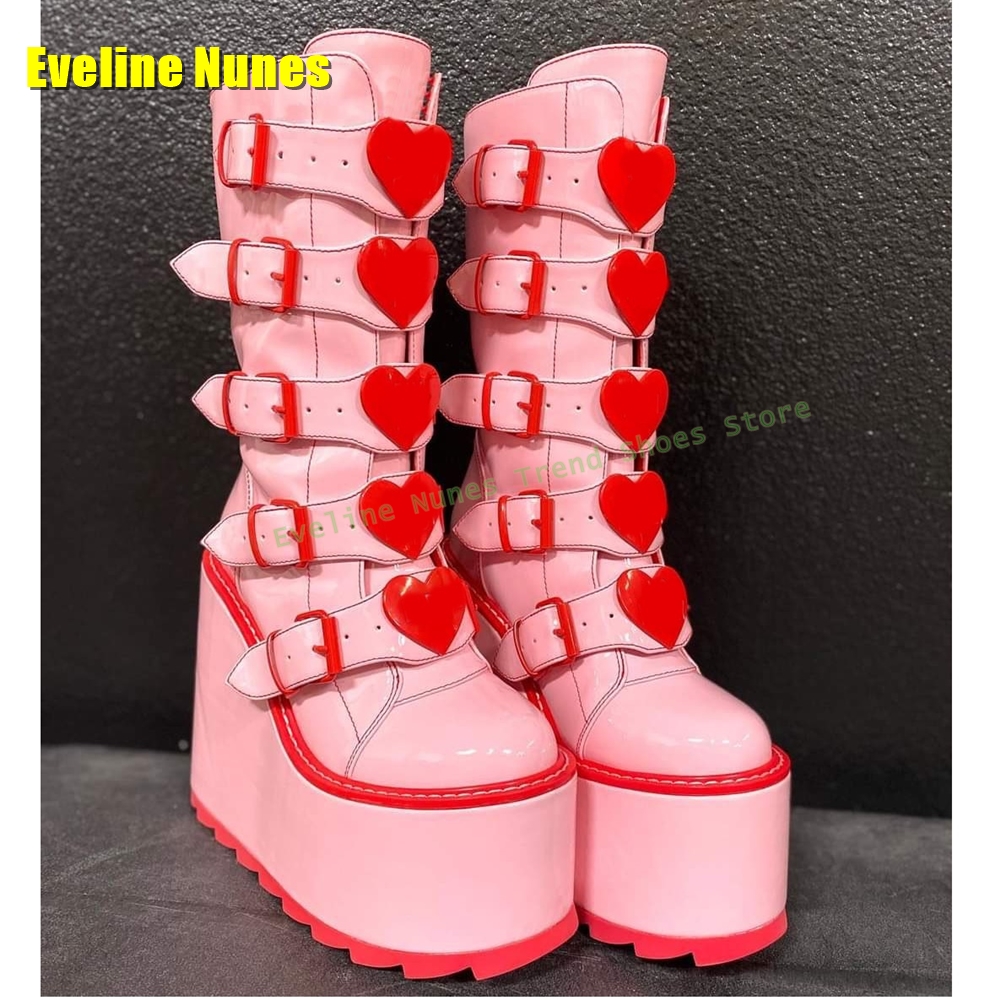 Pink Strawberry Button Platfor - Women'S Shoes Trending 2025 리뷰 및 가격