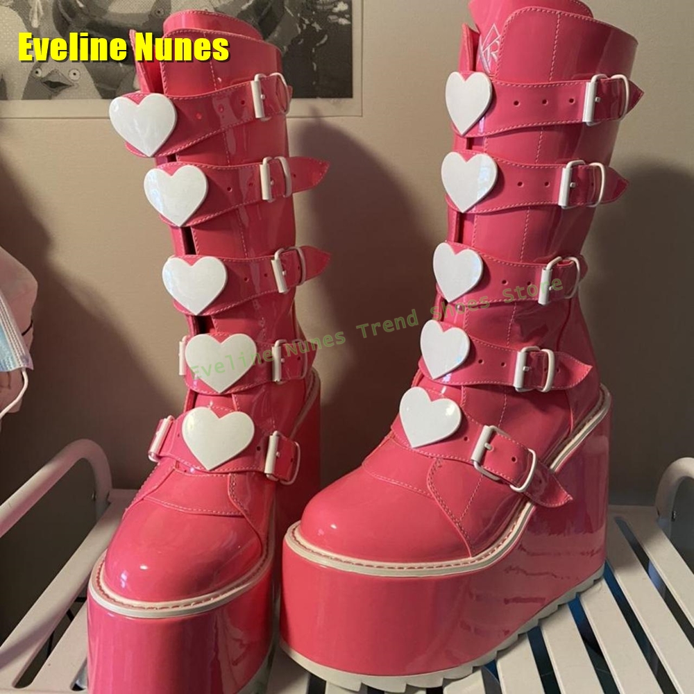 Pink Strawberry Button Platfor - Women'S Shoes Trending 2025 리뷰 및 가격